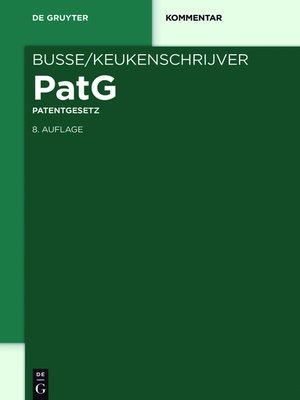 cover image of Patentgesetz